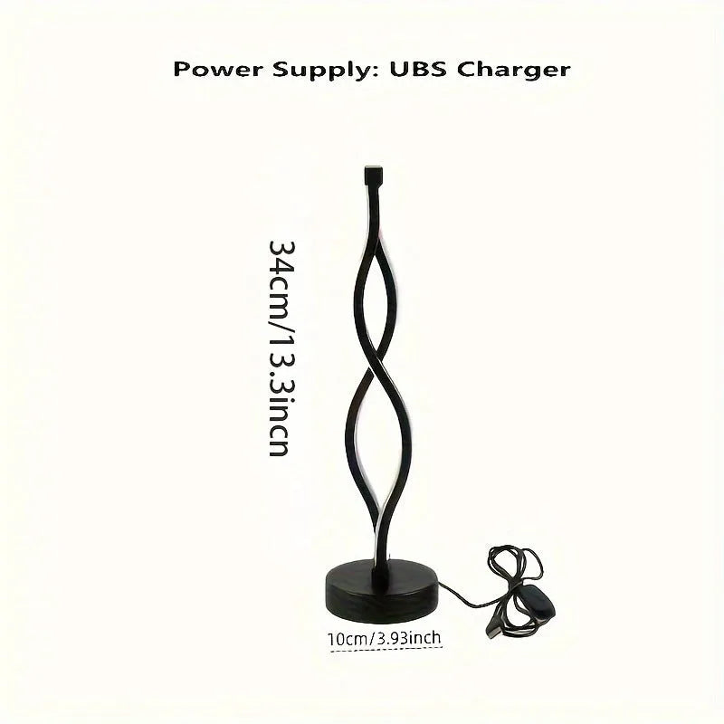 Black aluminium desk lamp with three-colour dimming button and touch controls.