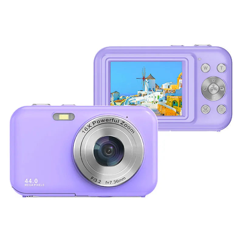 Children's digital camera with 44MP sensor and 2.4-inch screen in four colour options
