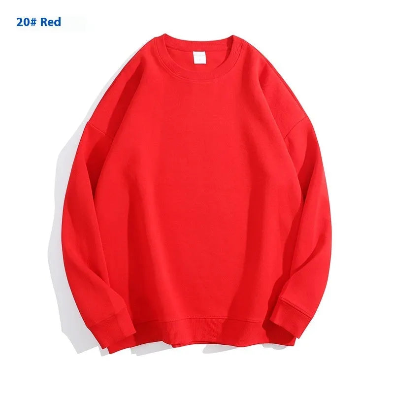 Women's loose fit cotton off shoulder sweater in a solid colour with round neck and long sleeves.