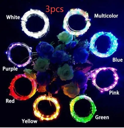 2M wine bottle light string with 20 LEDs on silver copper wire and bottle stopper