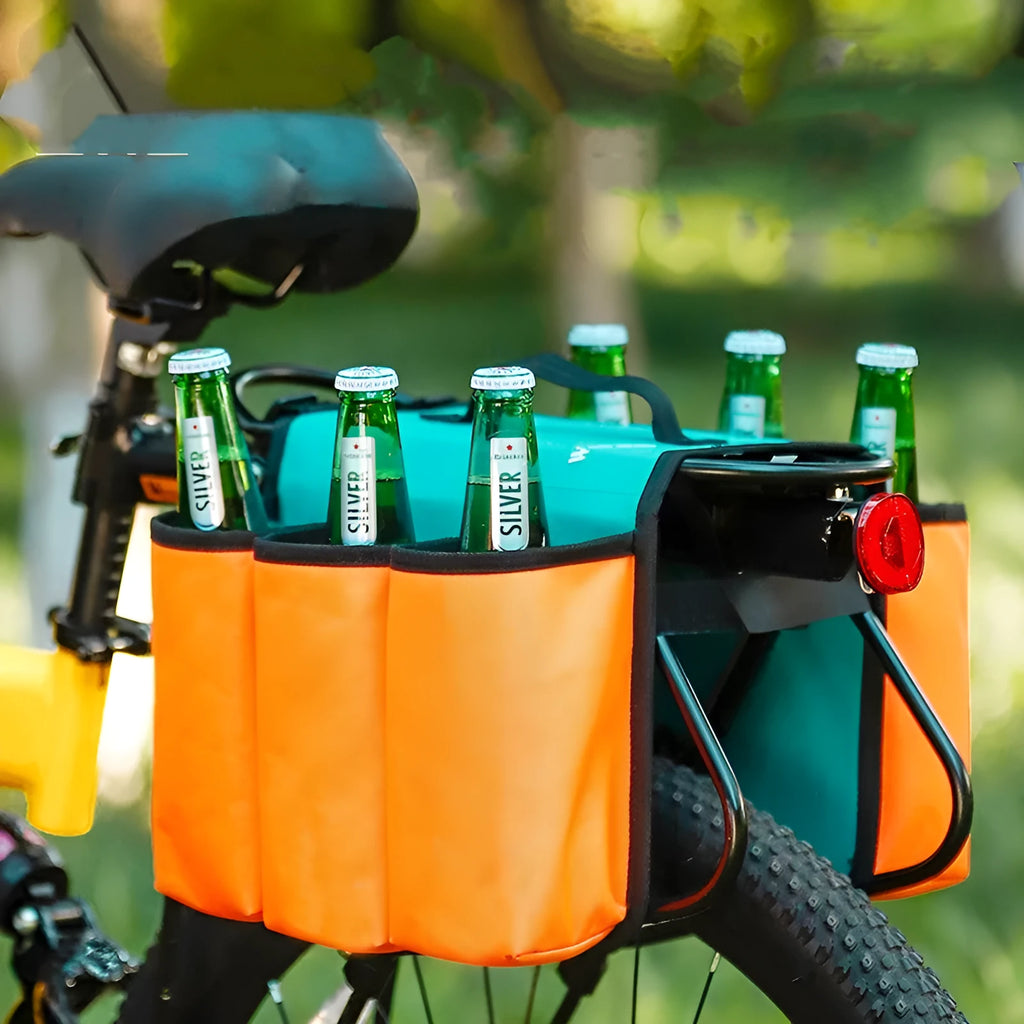 Black and blue orange bicycle double-sided beverage anti-scratch shelf bag with 2L capacity
