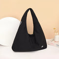 Heart-shaped nylon underarm bag with detachable shoulder strap in four colour options
