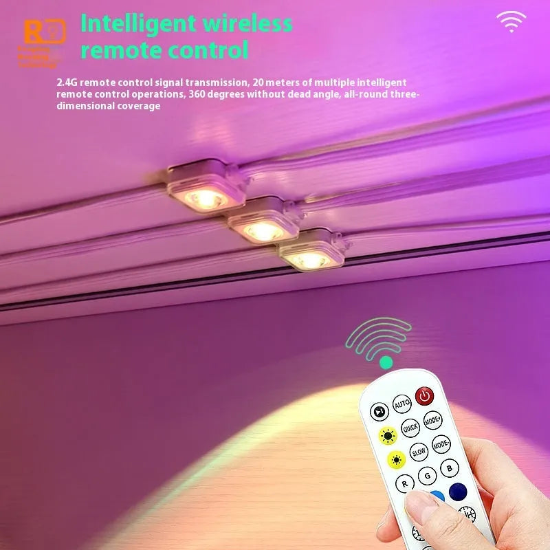 Outdoor planet-shaped LED string lights with remote control for courtyard and eaves decoration.