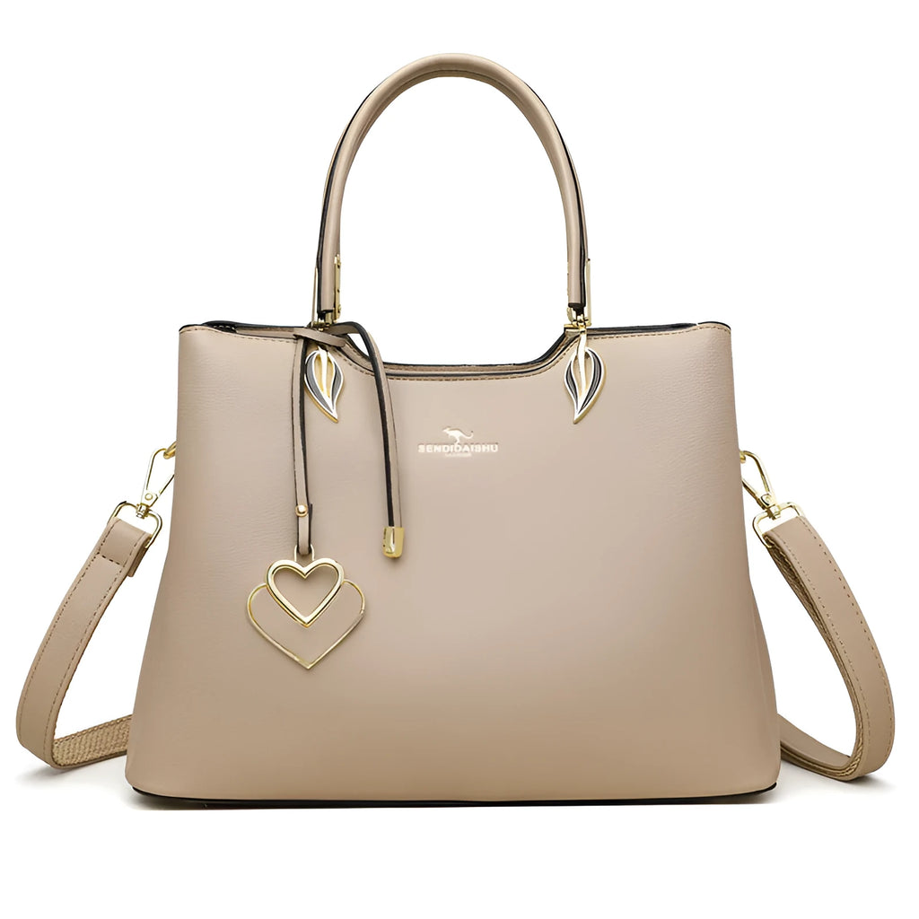 Women's PU leather messenger bag in multiple colours with cross-body strap and stitching detail