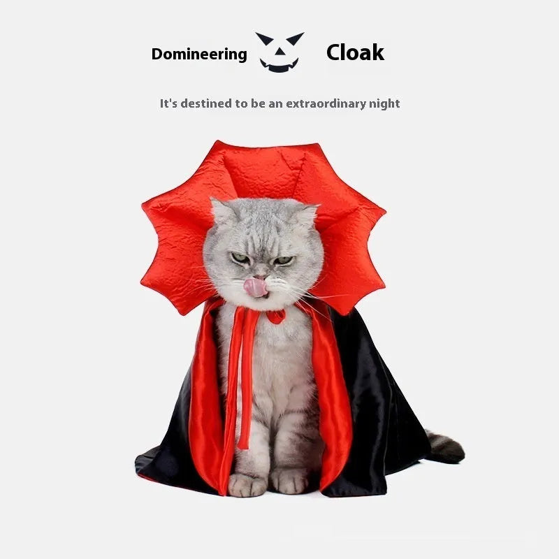 Black and red Halloween costume for cats and dogs with European and American style design