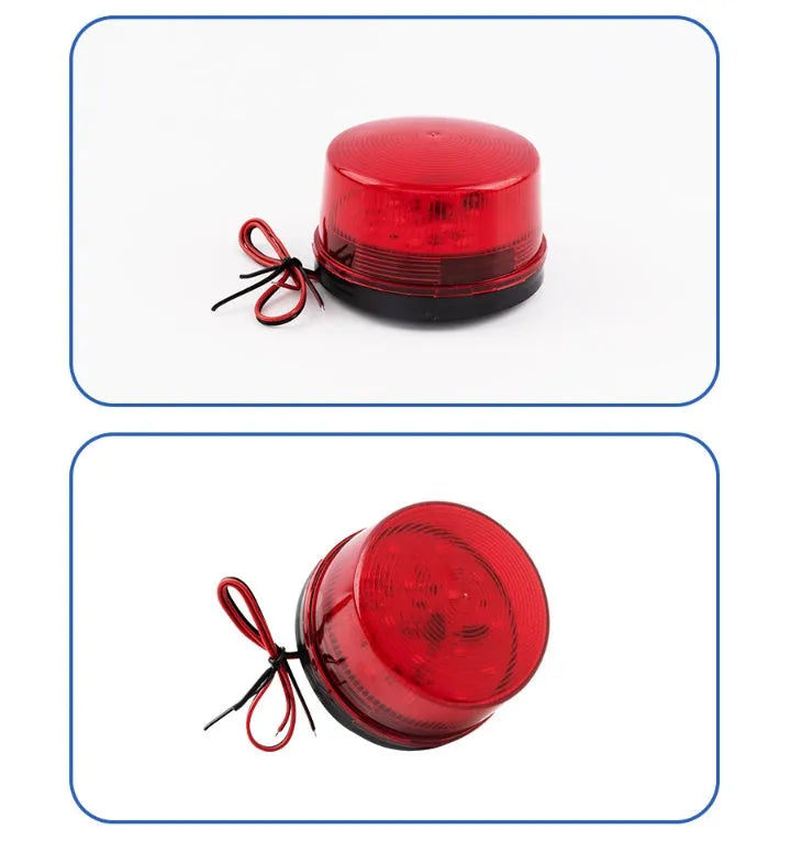 HC-79 small flash 24v warning and alarm light in red, yellow, blue, or green