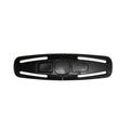 Black nylon child safety seat harness buckle clip for 5-point restraint systems