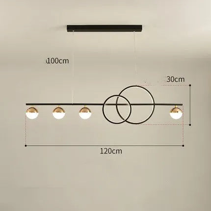 Rectangular aluminium ceiling light in Nordic design with remote control, available in black or gold finish
