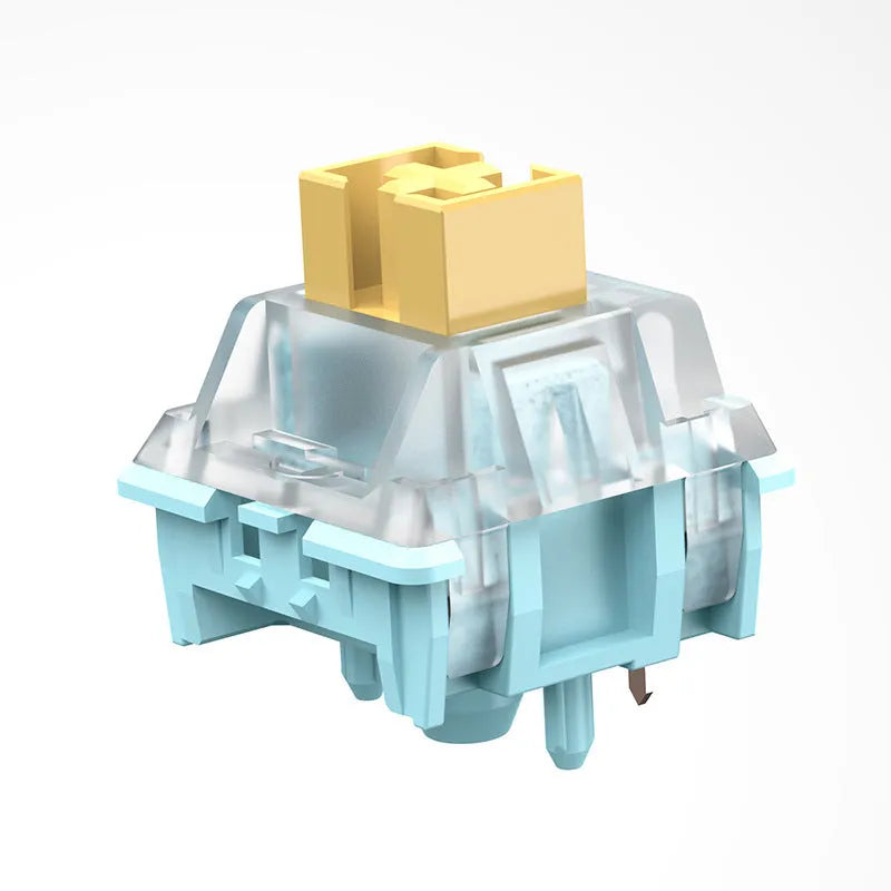 36 Sea Salt Lemon coloured mechanical keyboard switches with silent linear design for hot-swap keyboards