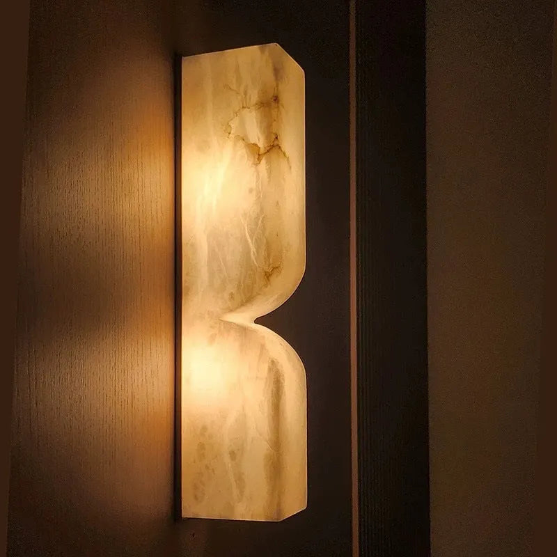 Nordic style copper wall lamp with warm light bedside illumination