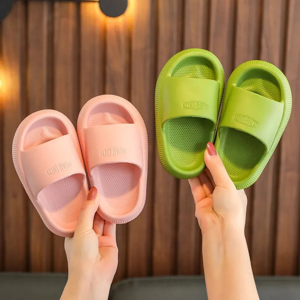 Children's literal pattern EVA slippers in mixed colours with non-slip soles