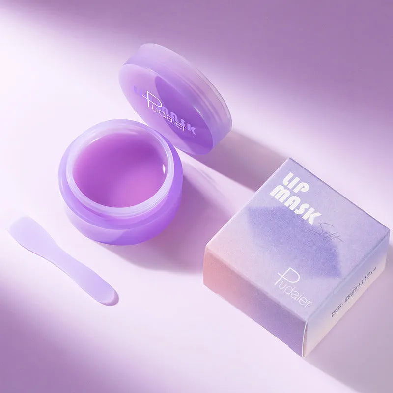 Box containing 10ml exfoliating lip balm and a lip scraper tool for dry lip care
