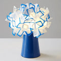 Nordic style decorative table lamp with metal holder in black, white, blue, orange, or purple colour options