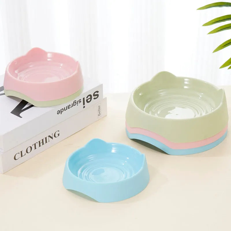 Blue ceramic dog slow feeder bowl with raised maze cups for fast-eating puppies