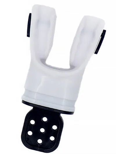 Edible silicone diving mouthpiece in multiple colour options showing 110mm length