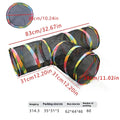 Foldable mesh cat cage pet toy shown in a hexagonal style variant.