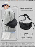 Men's nylon messenger bag in urban simplicity style with large capacity for commuting