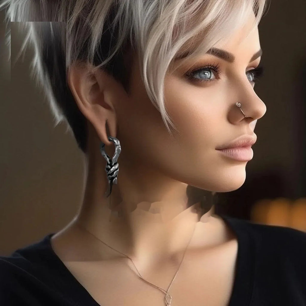 Copper bending and connecting piercing earrings measuring 4mm for auricle or ear amplifier placement