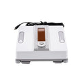 White intelligent window cleaning robot with water spray nozzles for automatic high-rise window washing