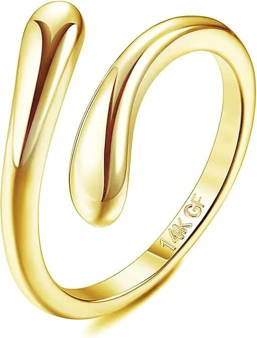Geometric toe ring with 14K gold plating over copper in unisex design