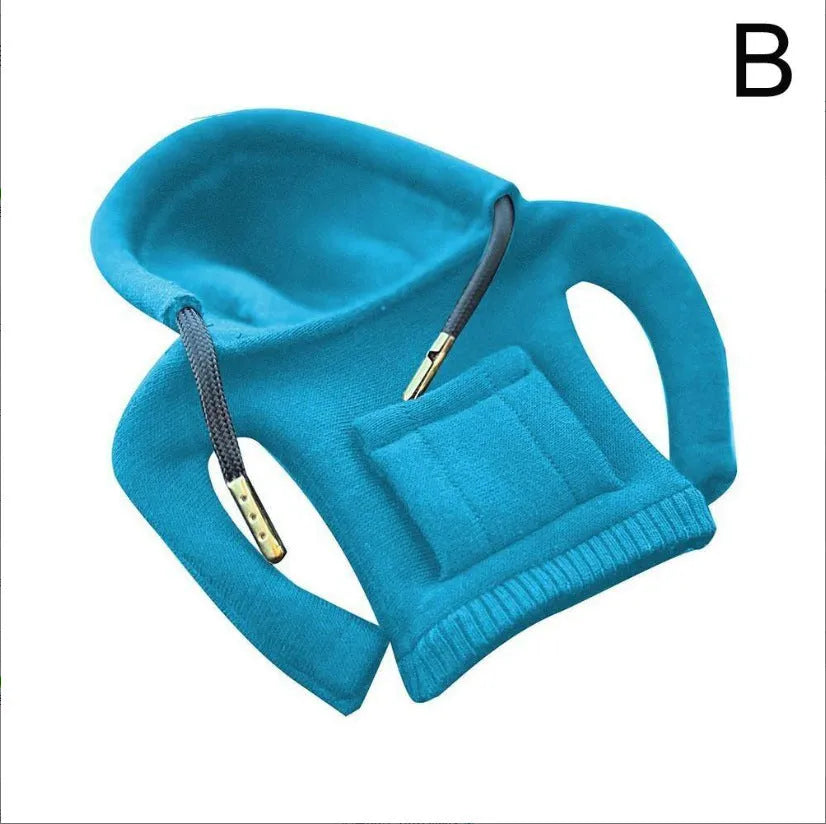 Cloth gear shift knob hoodie cover in multiple colours for manual and automatic cars