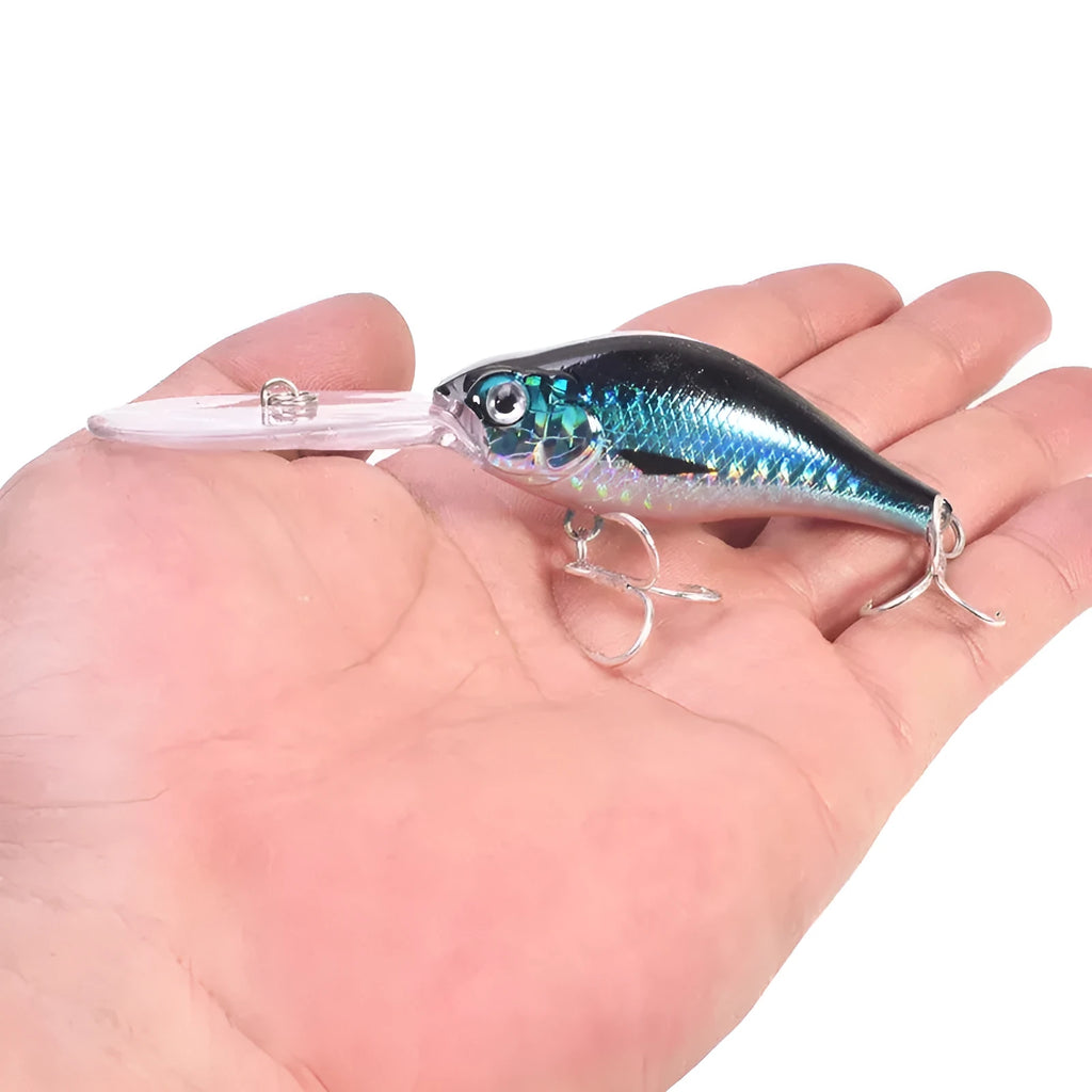 Floating Rock Little Fat Man 10.5cm diving fishing lure with long tongue board design