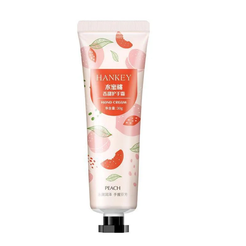 30g tube of fruit-based hand cream with eleven formula options including avocado and green tea