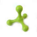 Silicone three-legged puppy chew toy in assorted colours for teething relief