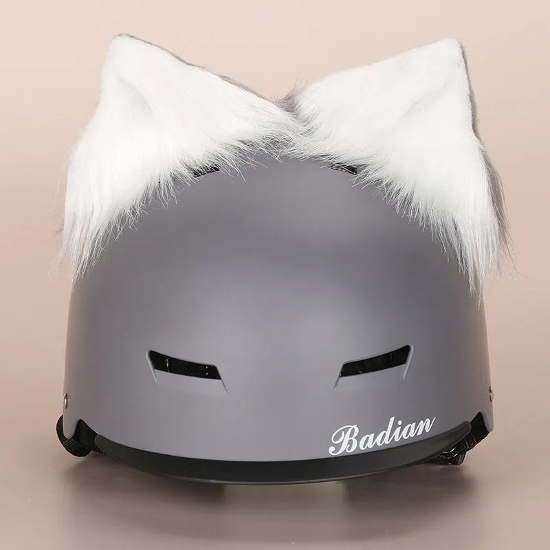 Plush fabric cartoon character helmet cover for cosplay in size M with multiple style options