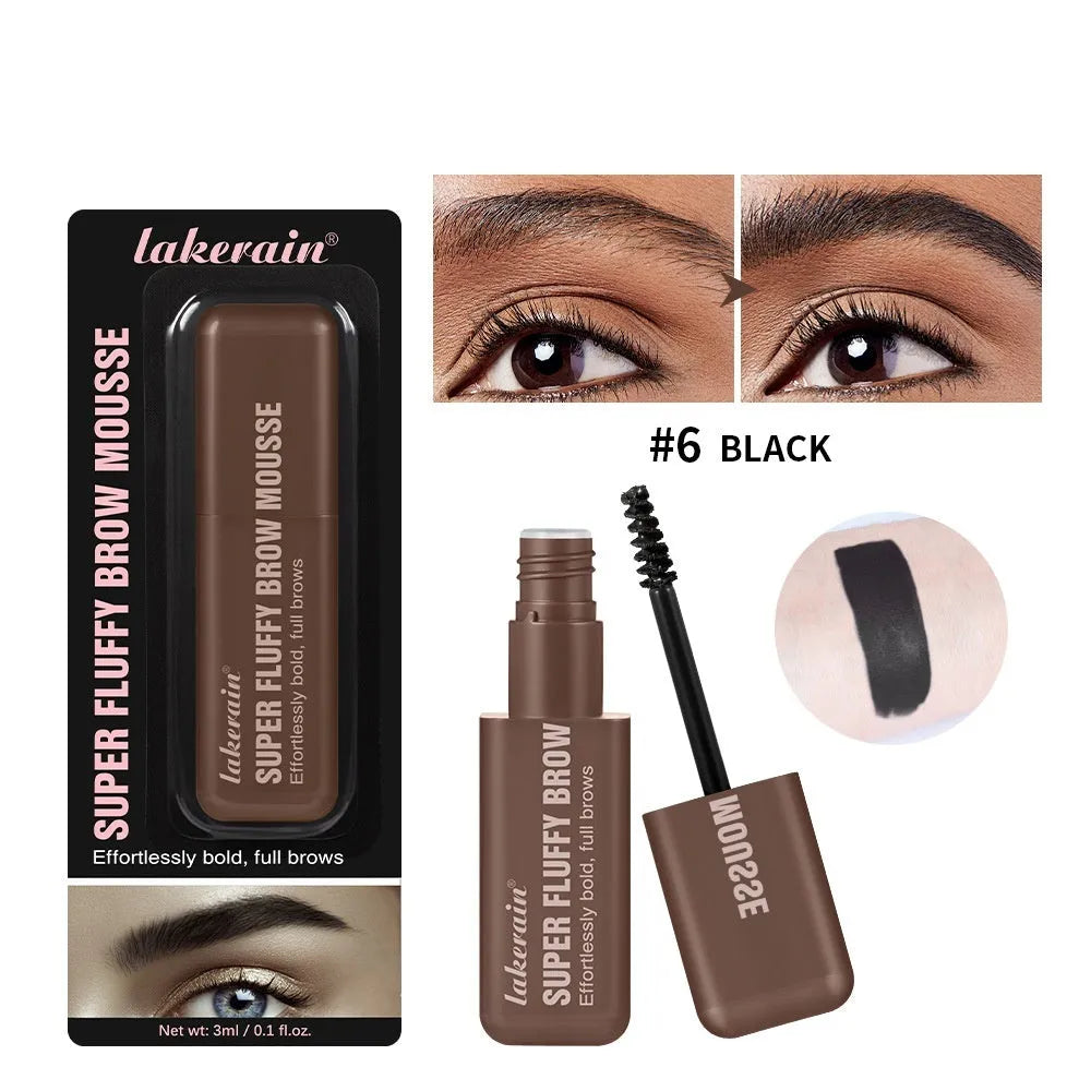 Eyebrow cream kit with dye component for brow shaping in six colour shades