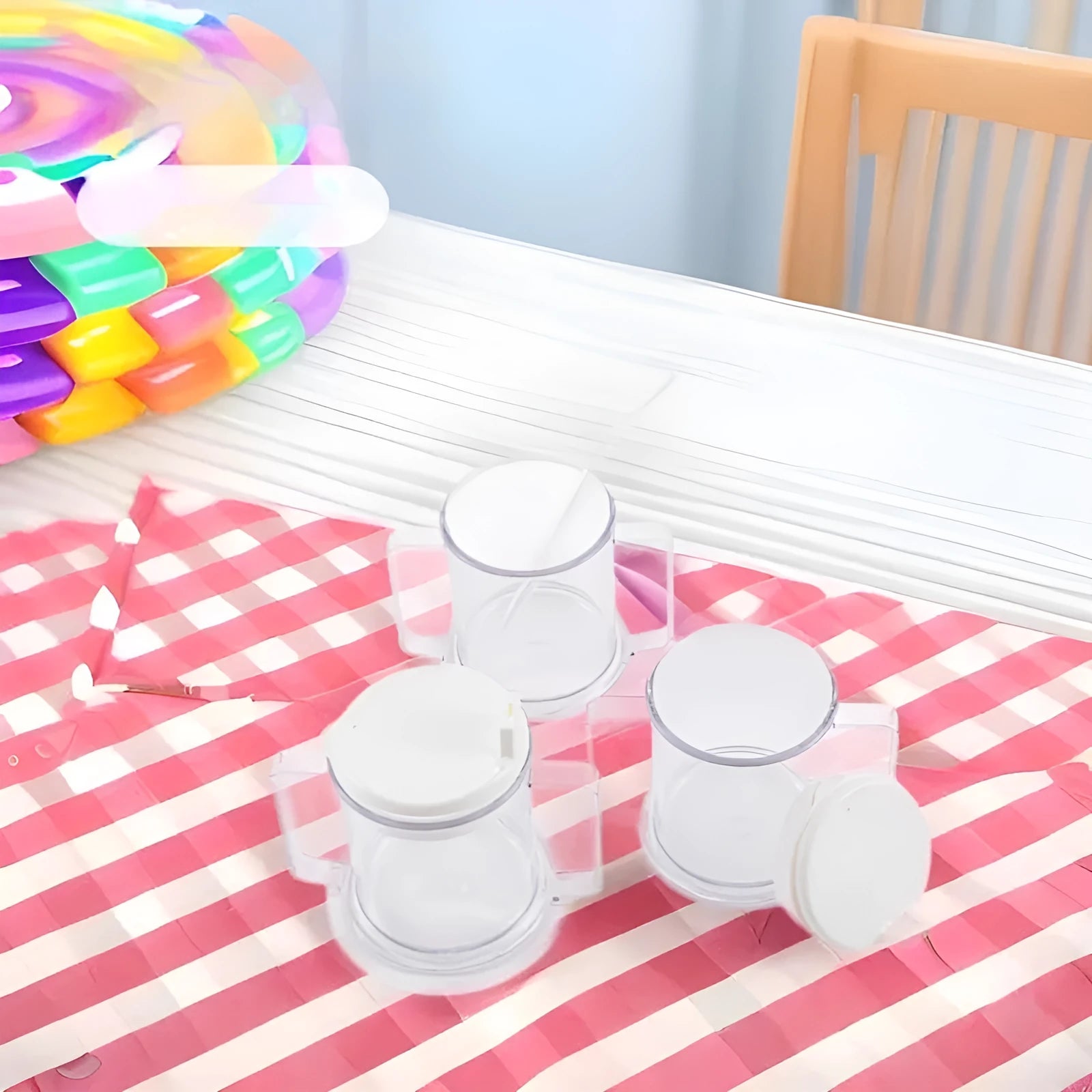 Transparent PP plastic spill-proof drinking cup with modern simple design