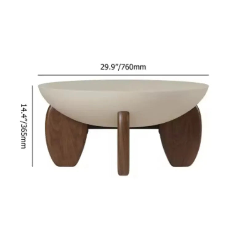 White solid wood coffee table with adjustable height mechanism and storage compartment