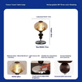Solid wood retro palace table lamp with touch control and three-colour variable lighting