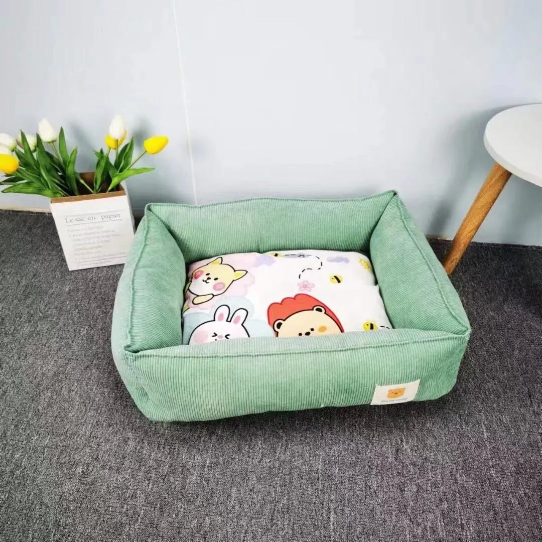Dog winter cotton pet nest in fine velvet fabric with PP cotton filling showing colour options