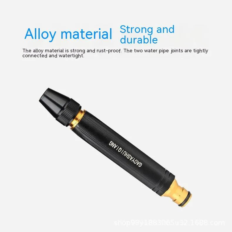Black King Kong car washing gun with alloy body and straight spray design for household cleaning