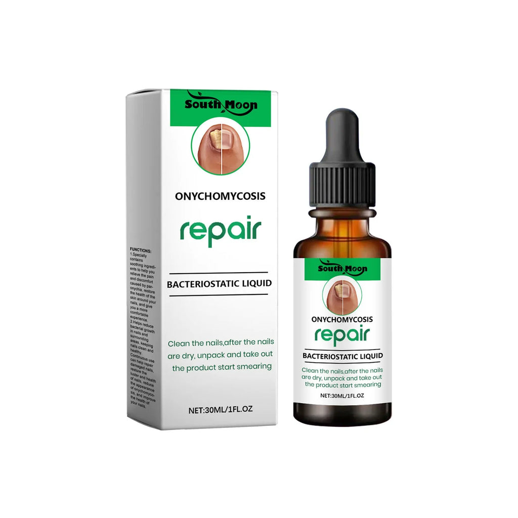 30ml bottle of clear nail care nursing solution for gentle daily cleaning.