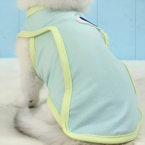 Lightweight polyester cat vest in grass green available in six sizes from XS to 2XL