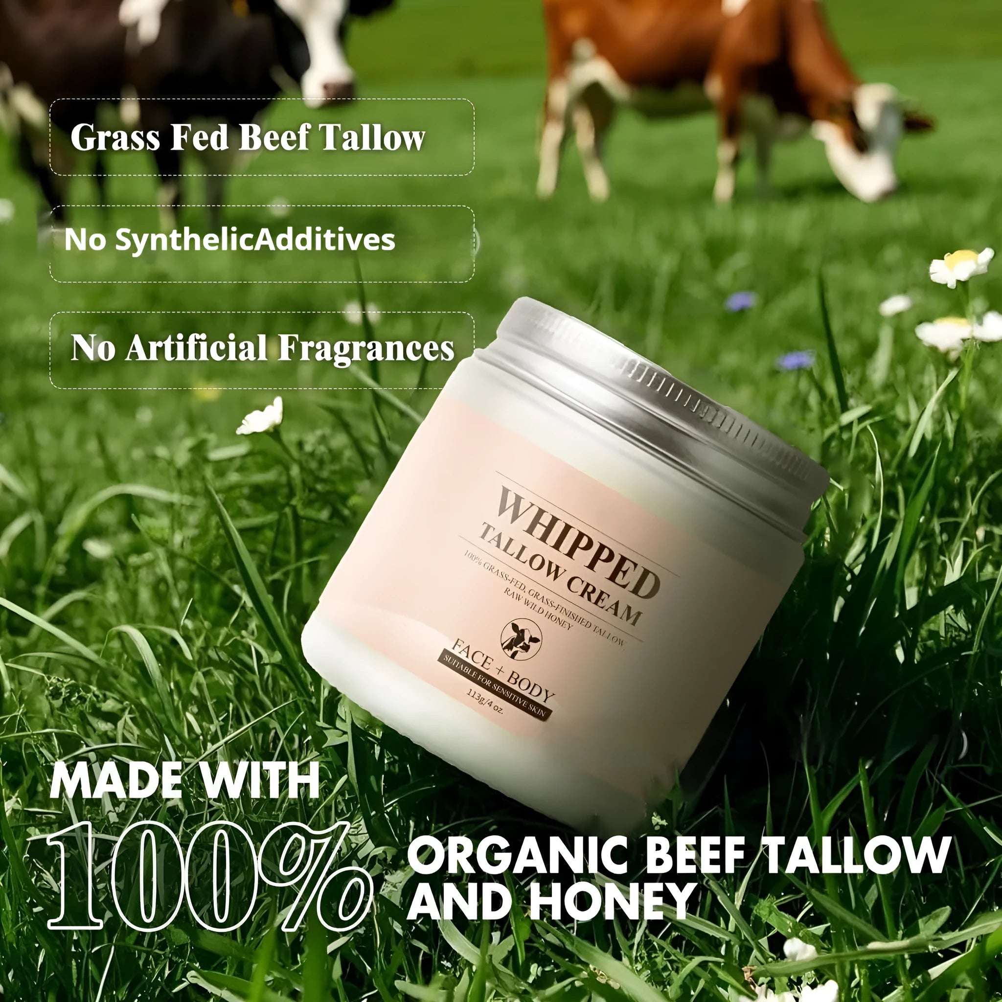 113g jar of butter cream facial moisturiser for dryness relief and hydration