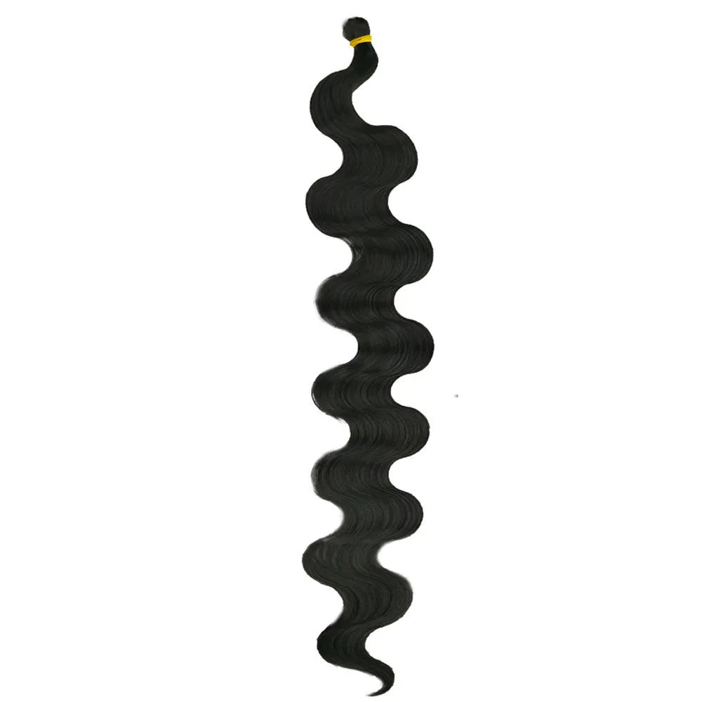 Wine red 24-inch crochet braid hair extensions with big wave texture on display