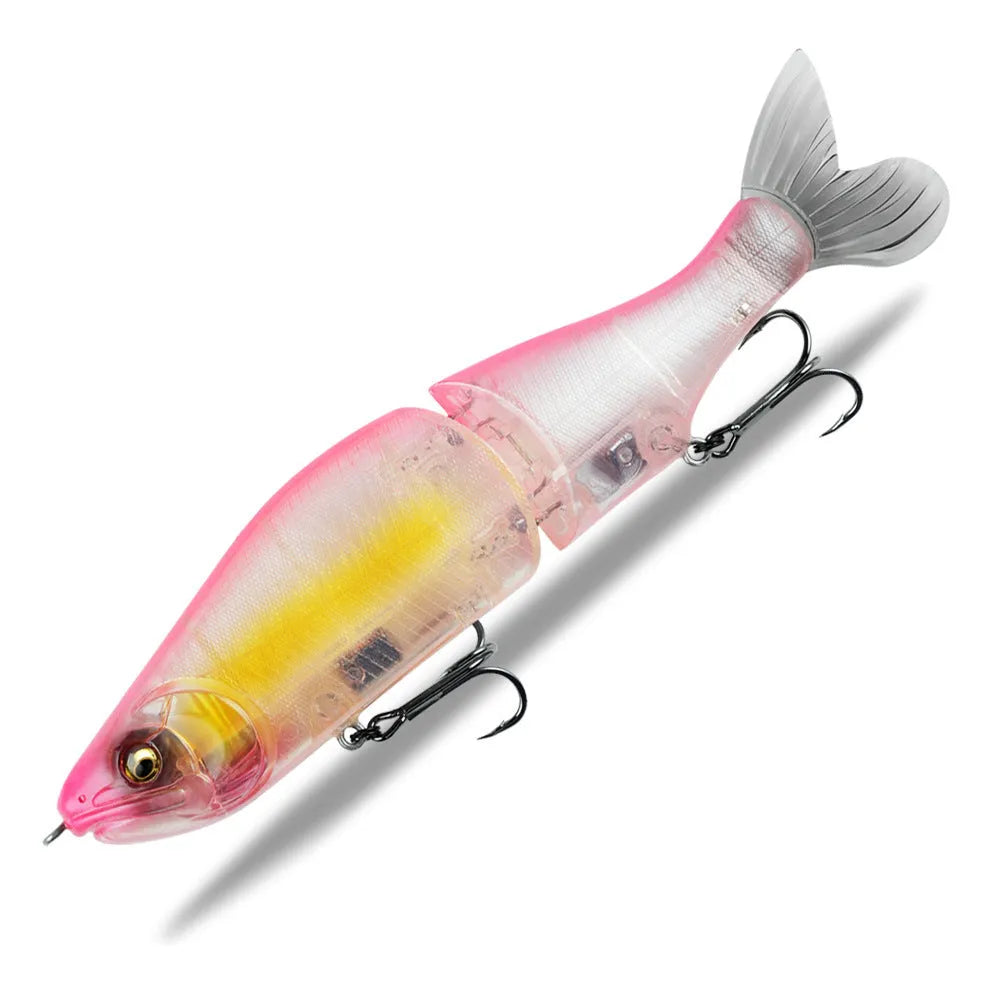 185mm long soft plastic fishing lure for bass, shown in one of 15 available colour options.