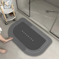 Blended bathroom floor mat for sliding door cushioning in blue colour rectangular shape