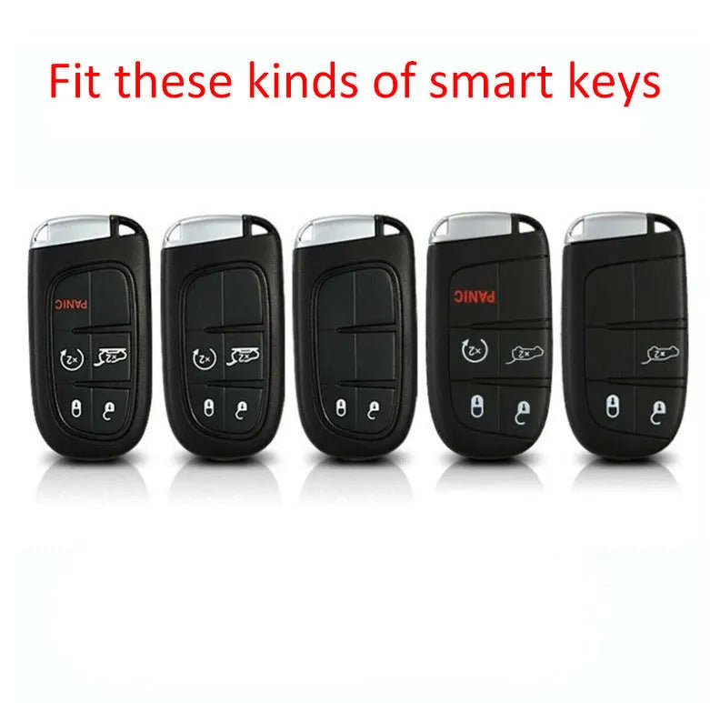 Silicone remote key protection case for Dodge Chrysler Fiat car keys with packaging options