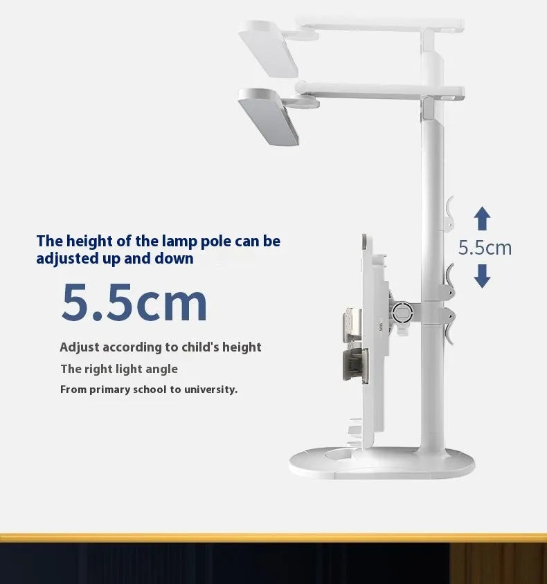 Adjustable table lamp with three colour temperature settings and dual charging/plug-in power options