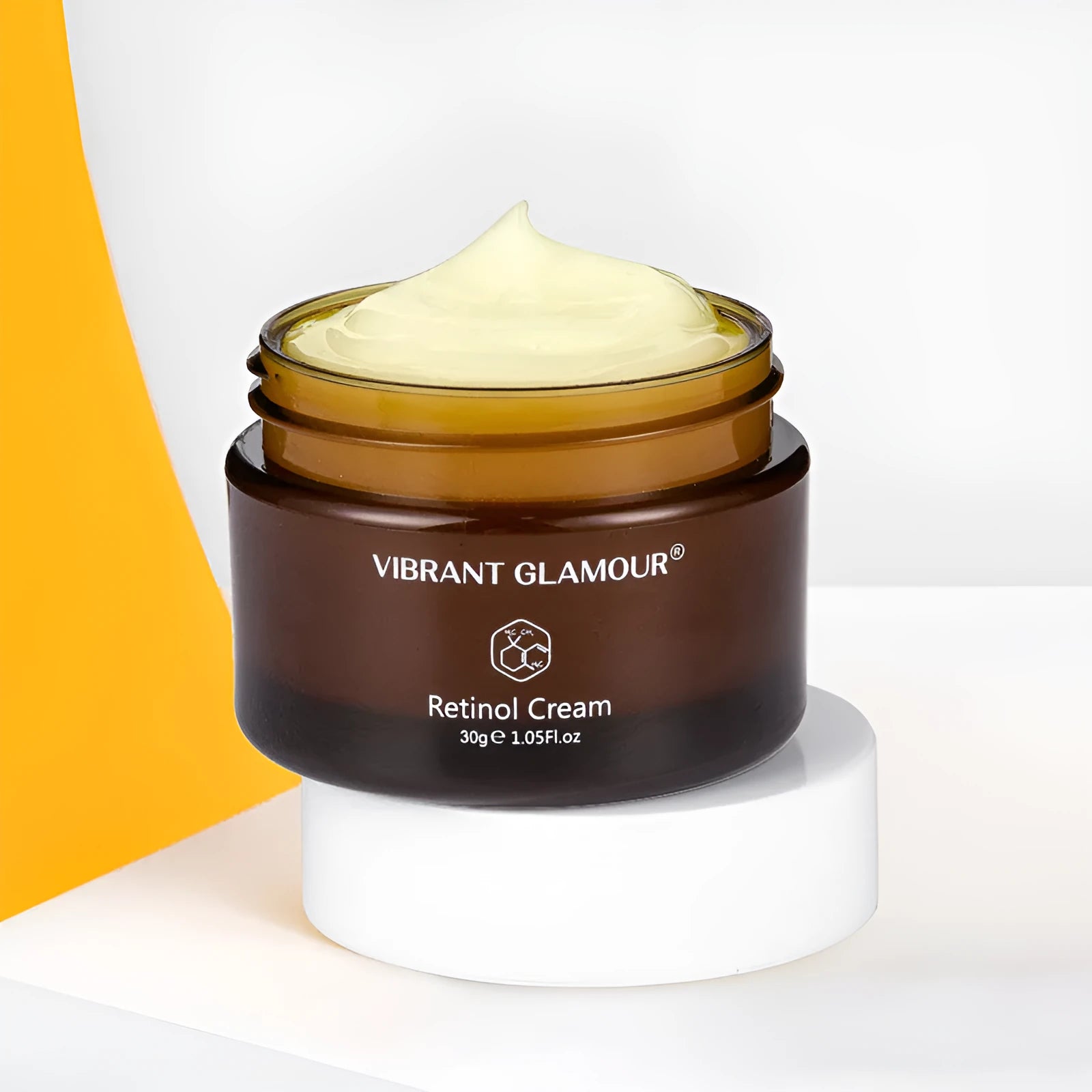 30 ml bottle of retinol facial serum for reducing dry lines and fine lines