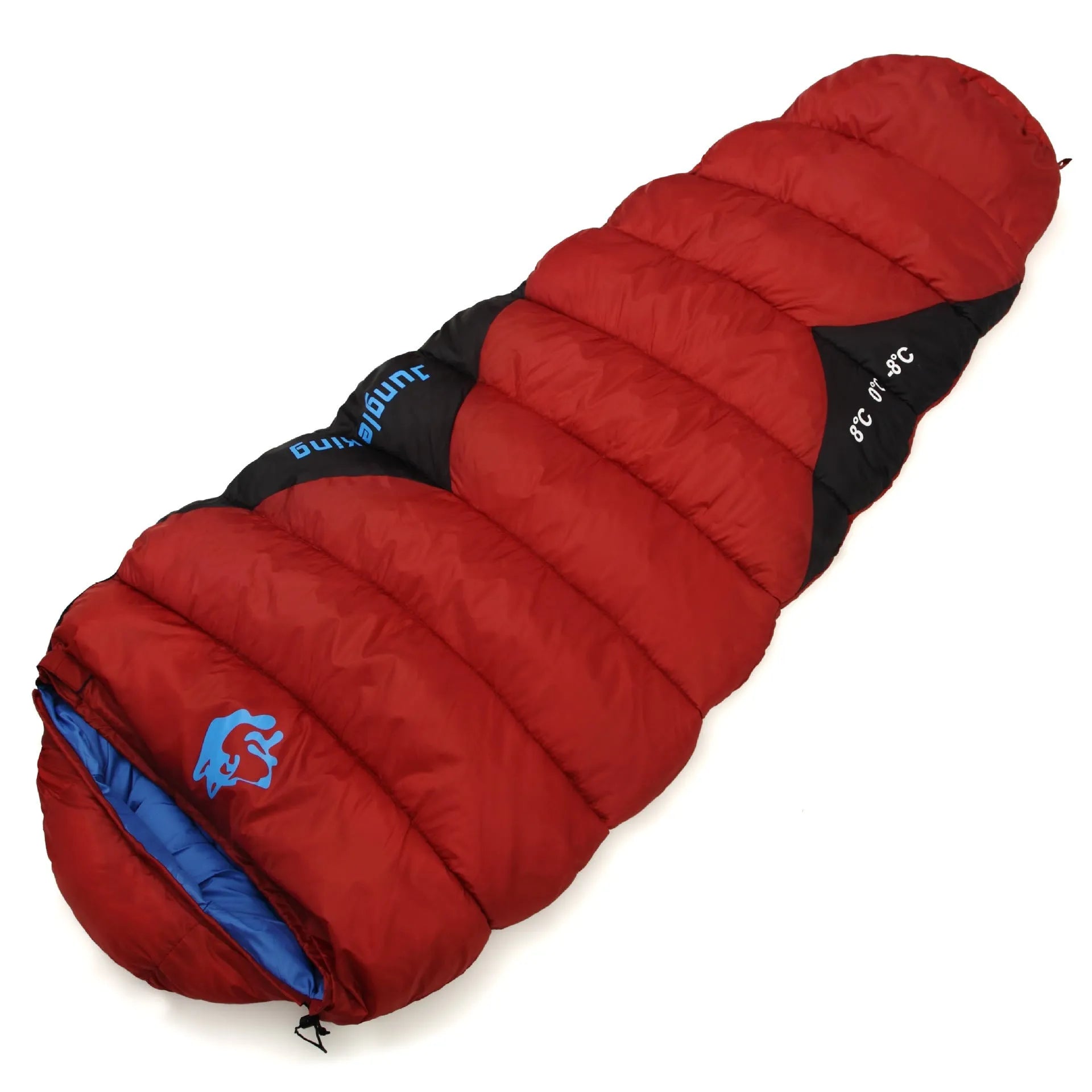 Outdoor mummy sleeping bag in Army Green colour with compression storage bag