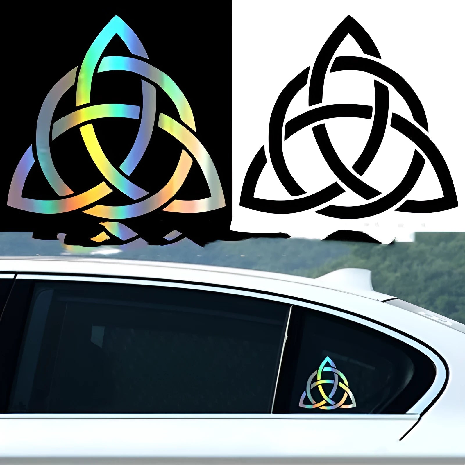 Car body sticker decal in black, white, or laser colour options for vehicle exterior decoration