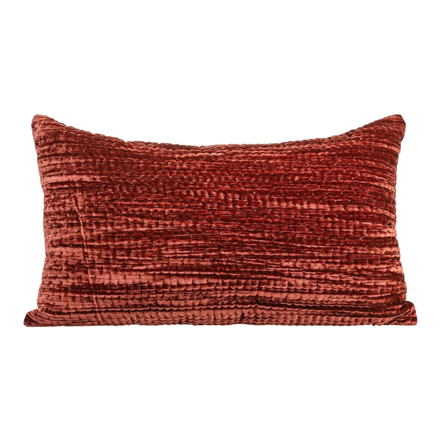 Antique style modern cushion pillow with quilted velvet texture in green, red, mocha, or orange colours