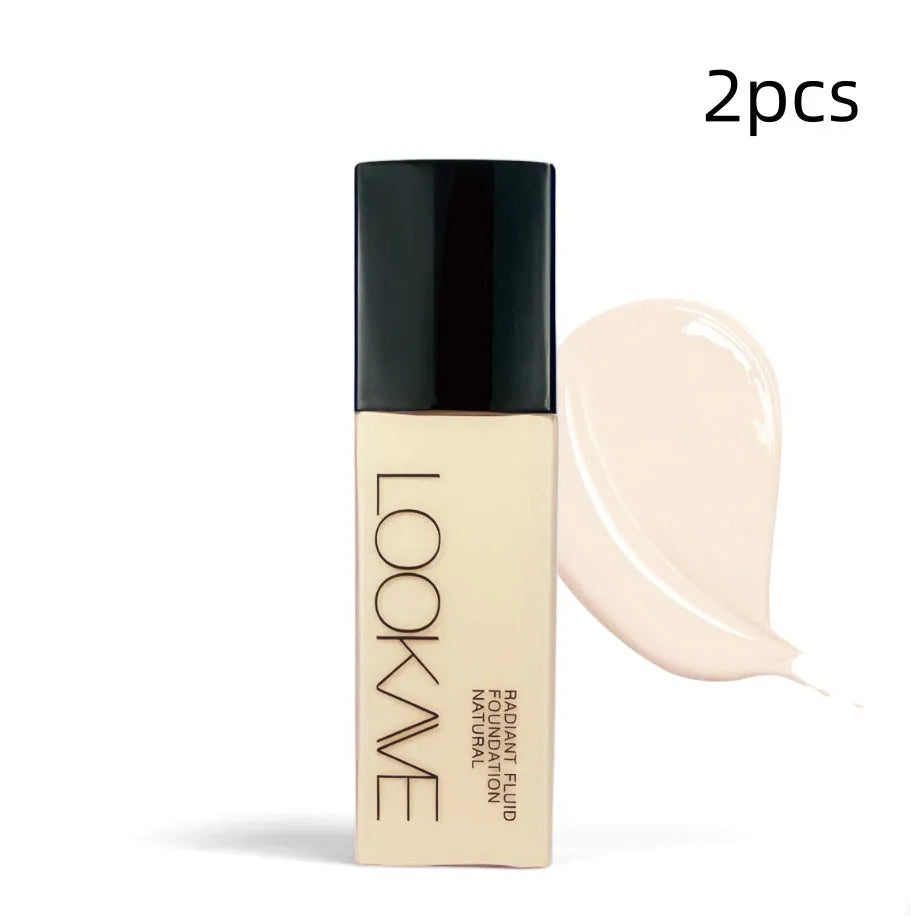 LOOKAVE matte liquid foundation bottle with 21ml content in Ivory White shade