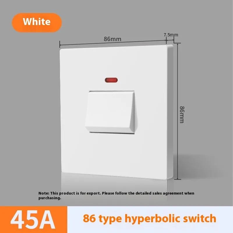 25A or 45A 3-pole illuminated power switch in gold, grey or white colours