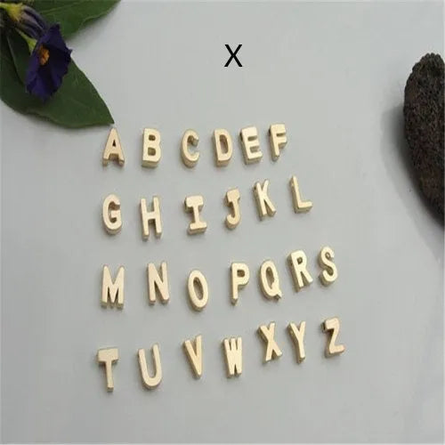 Peach heart shaped alloy letter pendant necklace on chain in gold colour